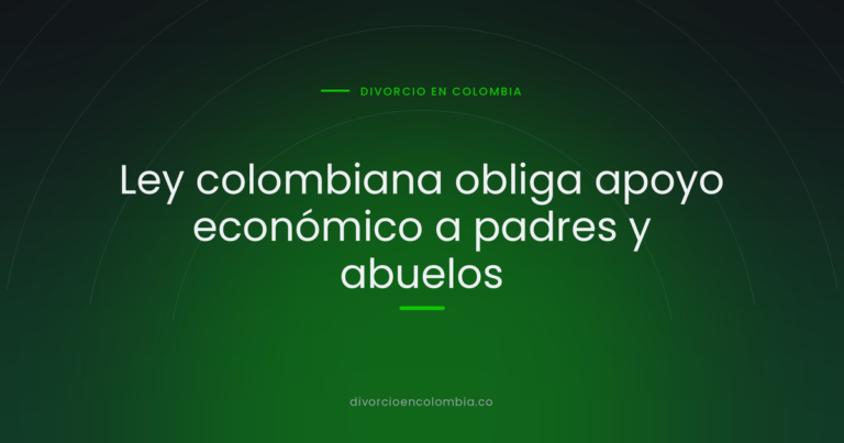 Ley colombiana obliga apoyo económico a padres y abuelos