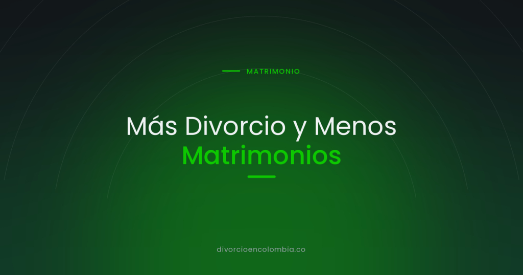 Más Divorcio y Menos Matrimonios