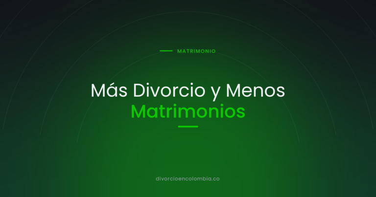 Más Divorcio y Menos Matrimonios