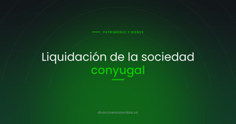 Liquidación de la sociedad conyugal