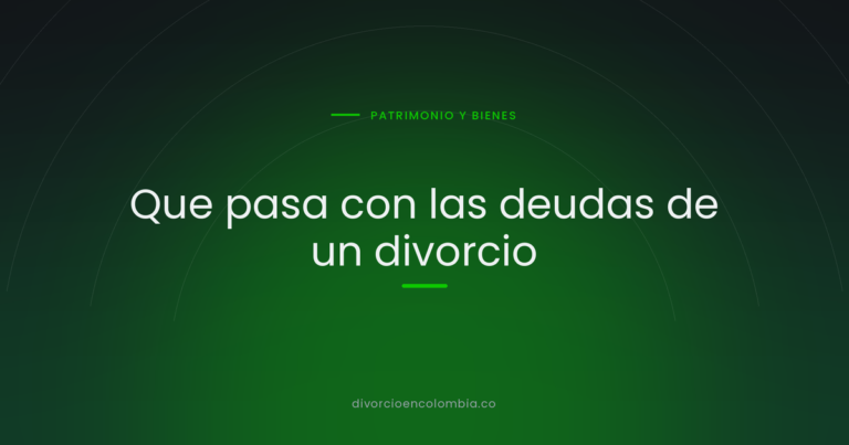 Que pasa con las deudas de un divorcio